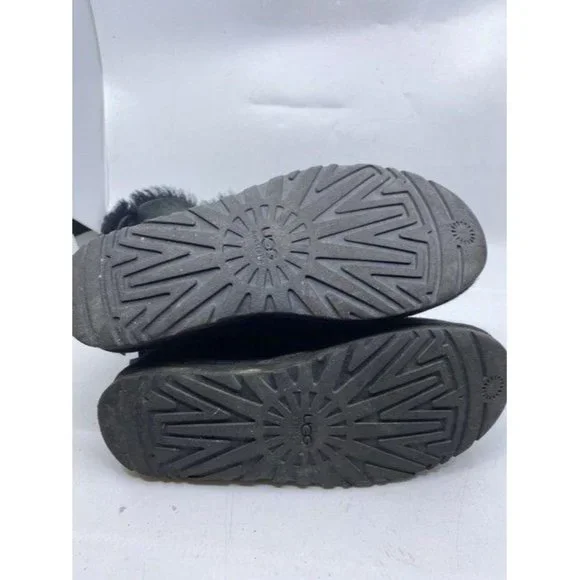 ugg australia black bow short winter bootsbooties - Picture 6 of 8
